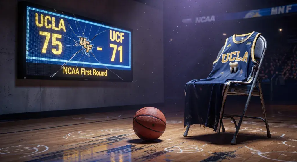 UCLA defeats UCF 75-71 in NCAA Tournament first round as Skyy Clark plays through chipped tooth