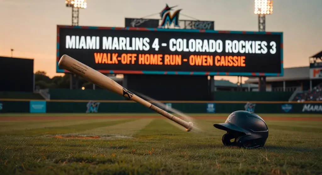 Miami Marlins defeat Colorado Rockies 4-3 on Owen Caissie's walk-off home run