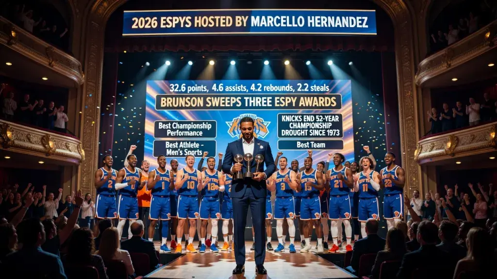 Brunson Sweeps Three ESPY Awards as Knicks End 52-Year Championship Drought