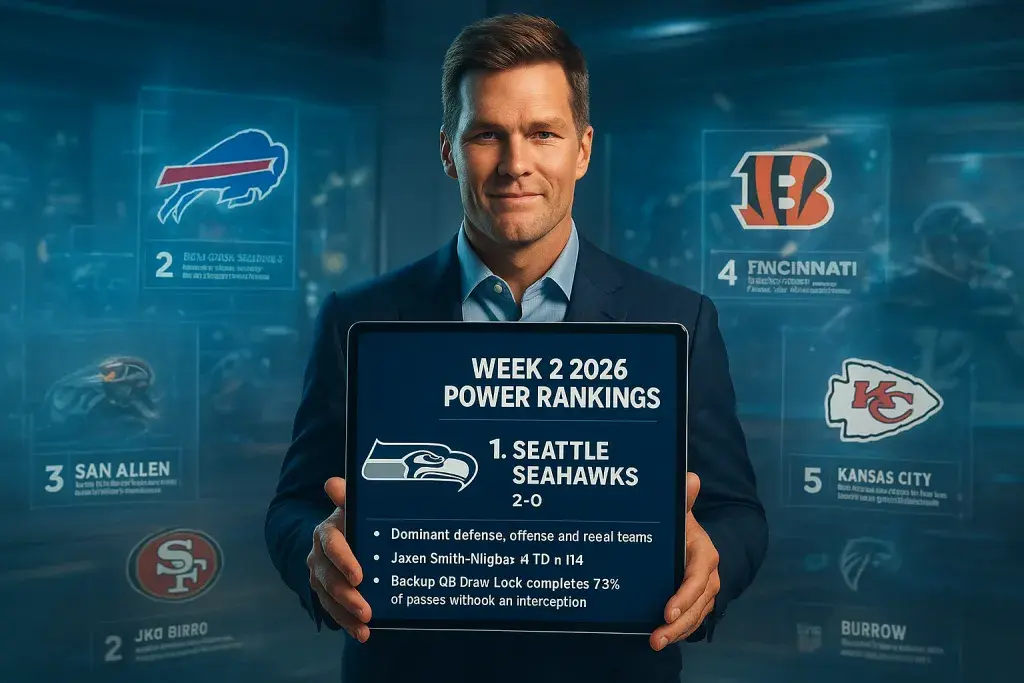 Brady Ranks Seattle Atop NFL as Purdy, Burrow Impress