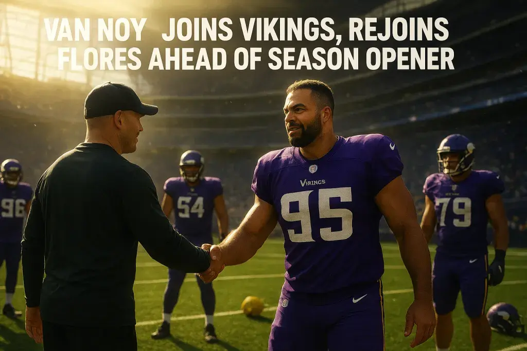 Van Noy Joins Vikings, Rejoins Flores Ahead of Season Opener