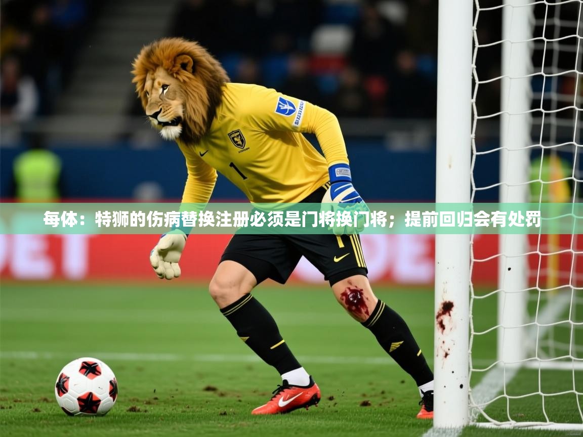 2025mk体育平台网页版入口每体:特狮的伤病替换注册必须是门将换门将;提前回归会有处罚 第4张